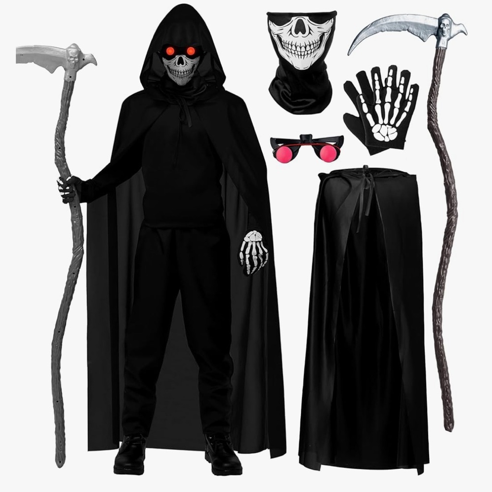Spooktacular Creations Grim Reaper Child Costume for Boys Kids One Size NWOT